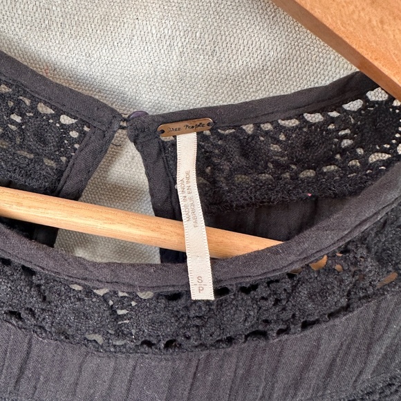 FREE PEOPLE Perfectly Victorian Floral Embroidered Mini Boho Dress | Size S - Picture 8 of 9